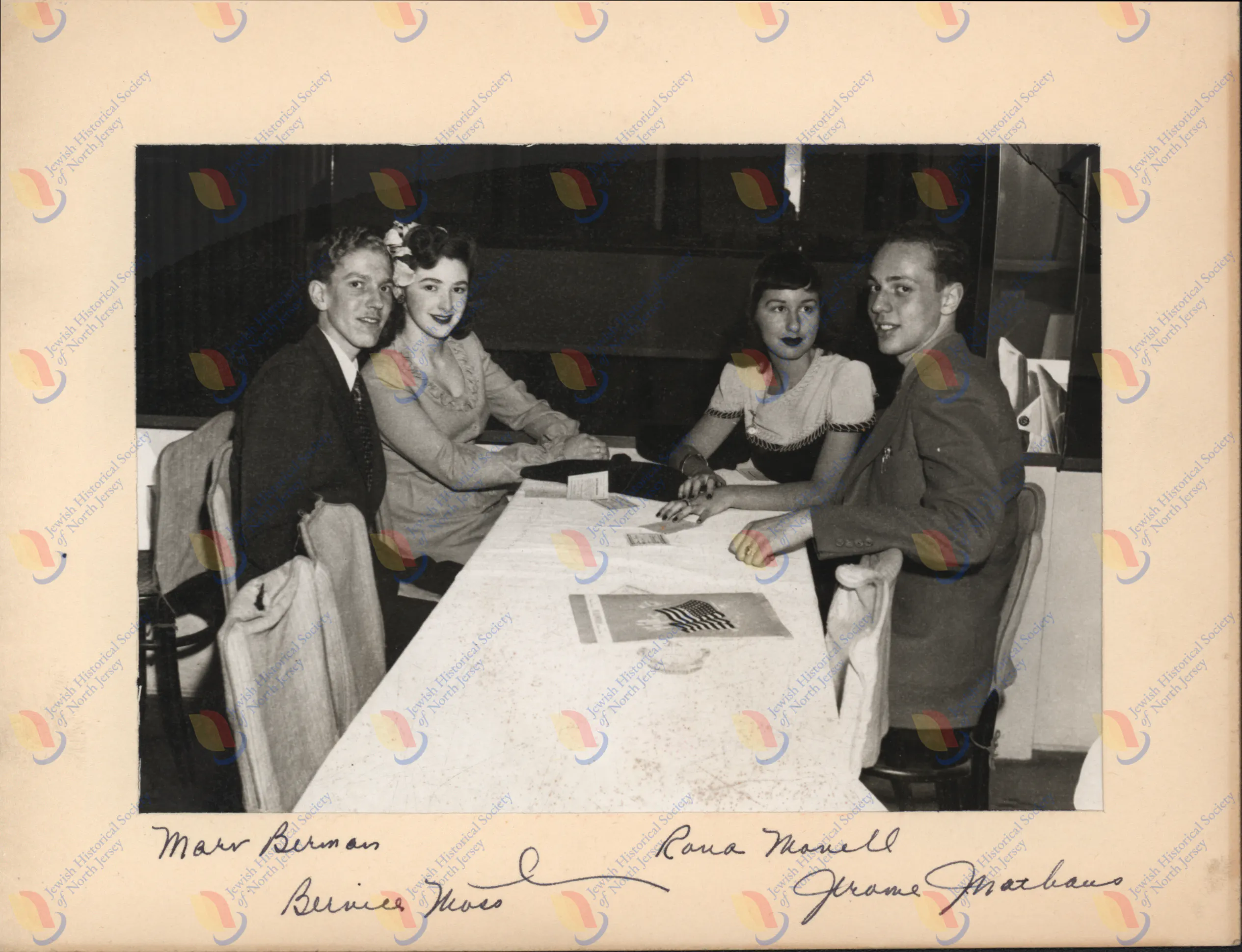 Two couples inside Meadowbrook nightclub